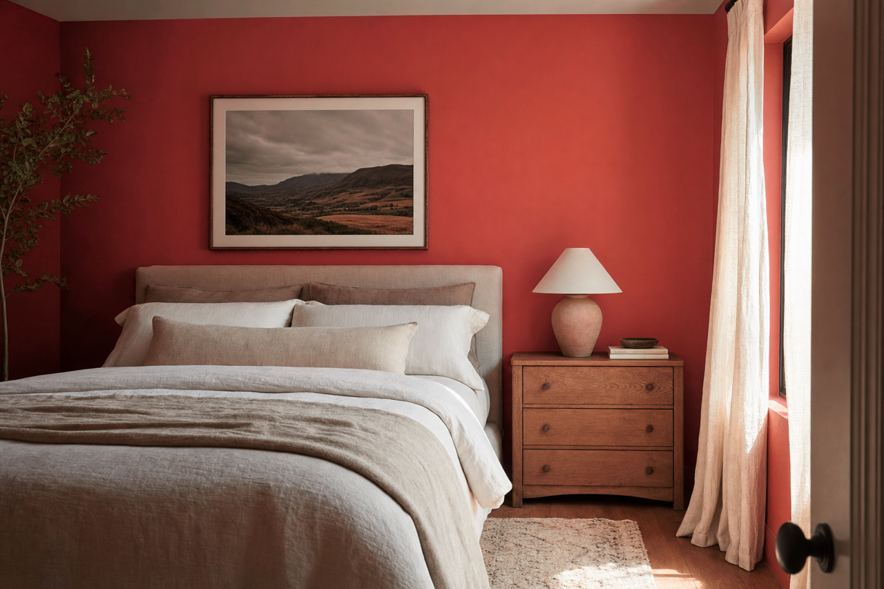 Red Tomato by Sherwin-Williams on interiors