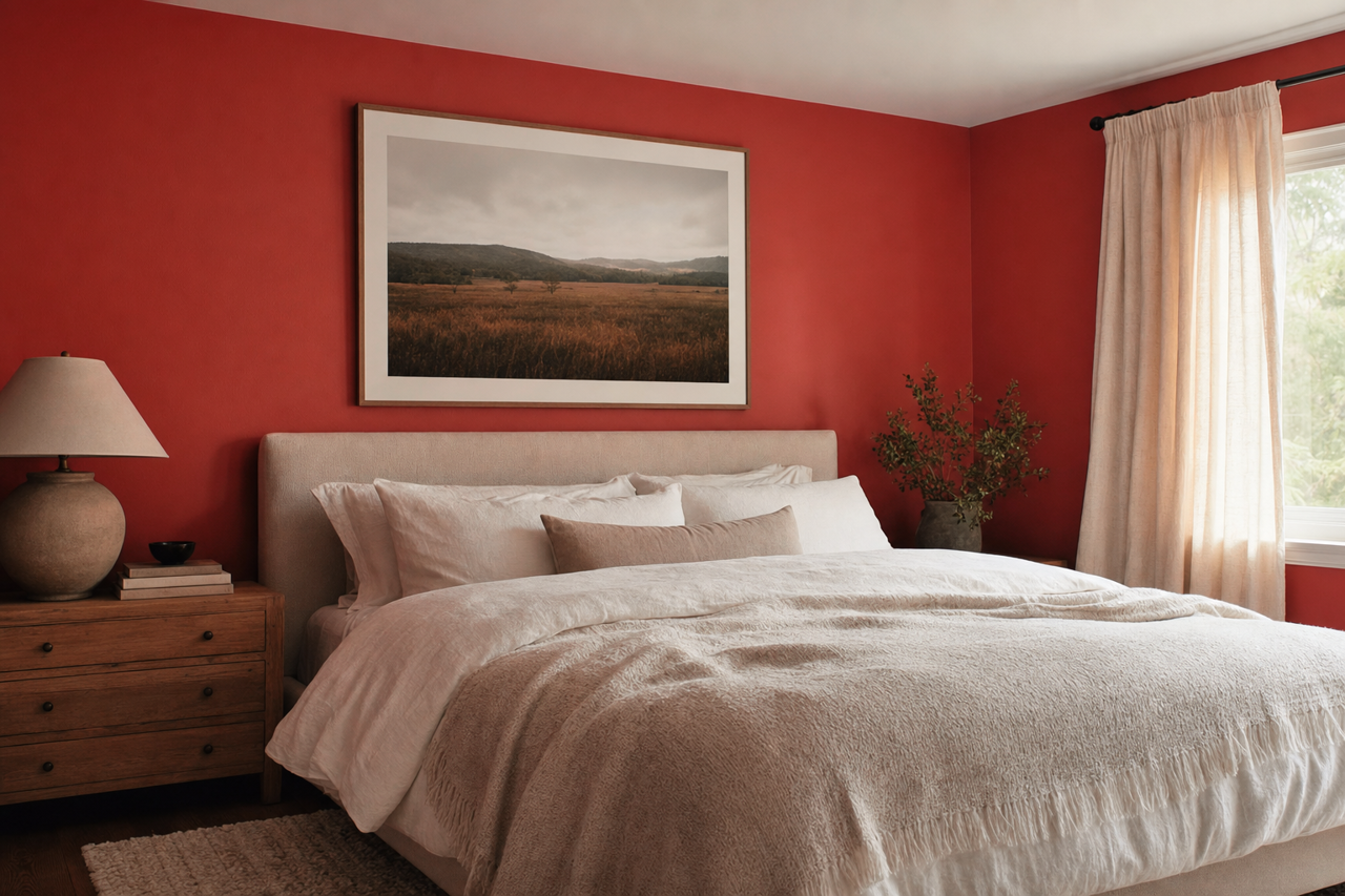Rave Red by Sherwin-Williams on interiors