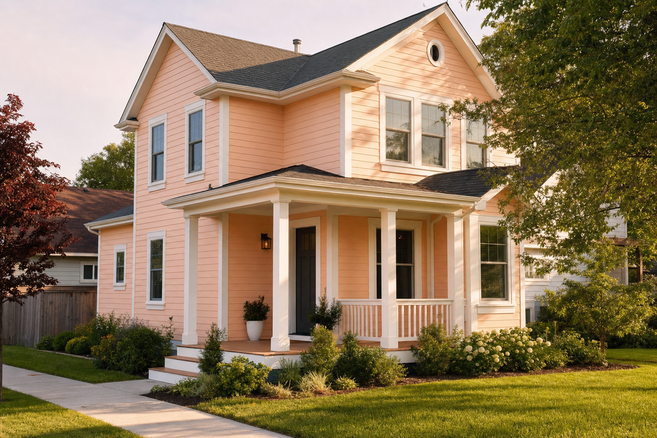 Koral Kicks by Sherwin-Williams on exterior
