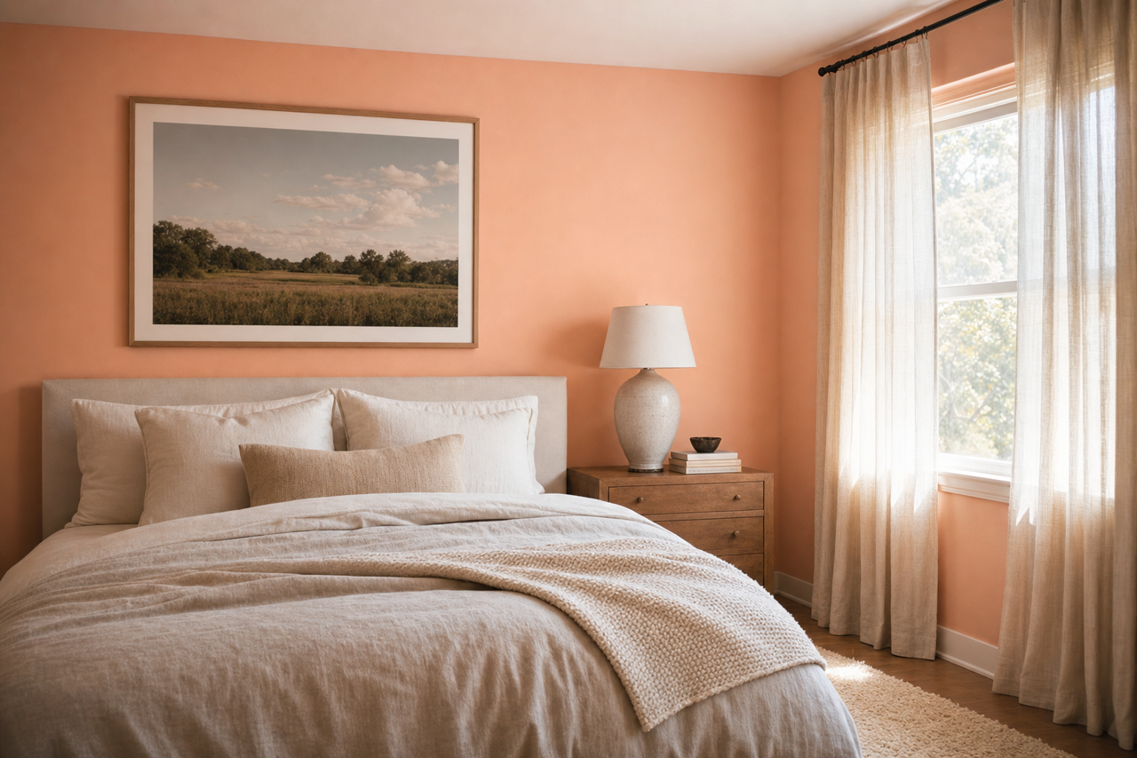 Koral Kicks by Sherwin-Williams on interiors