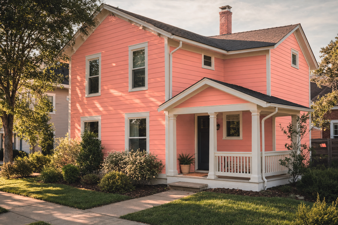 Ravishing Coral by Sherwin-Williams on exterior