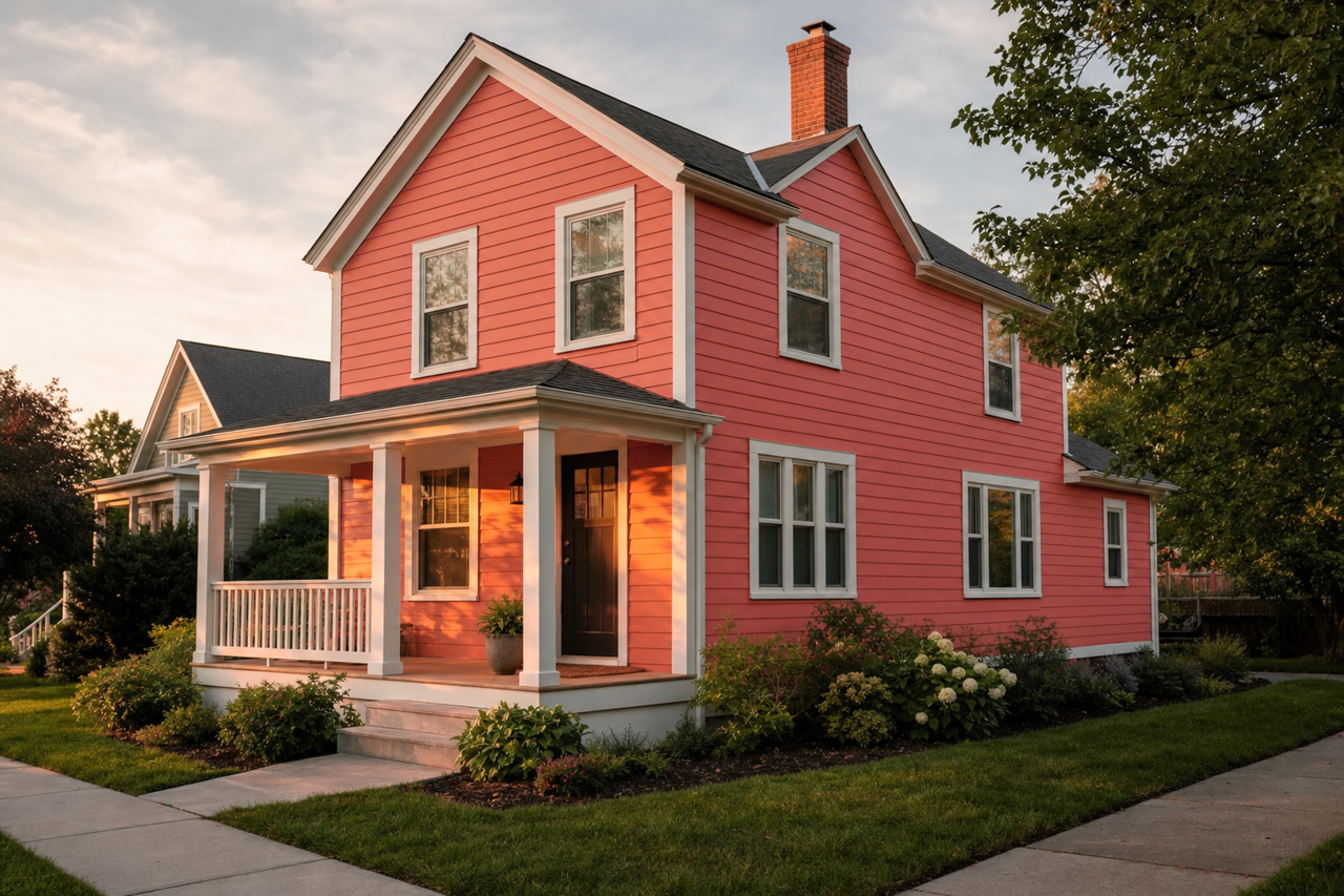 Quite Coral by Sherwin-Williams on exterior