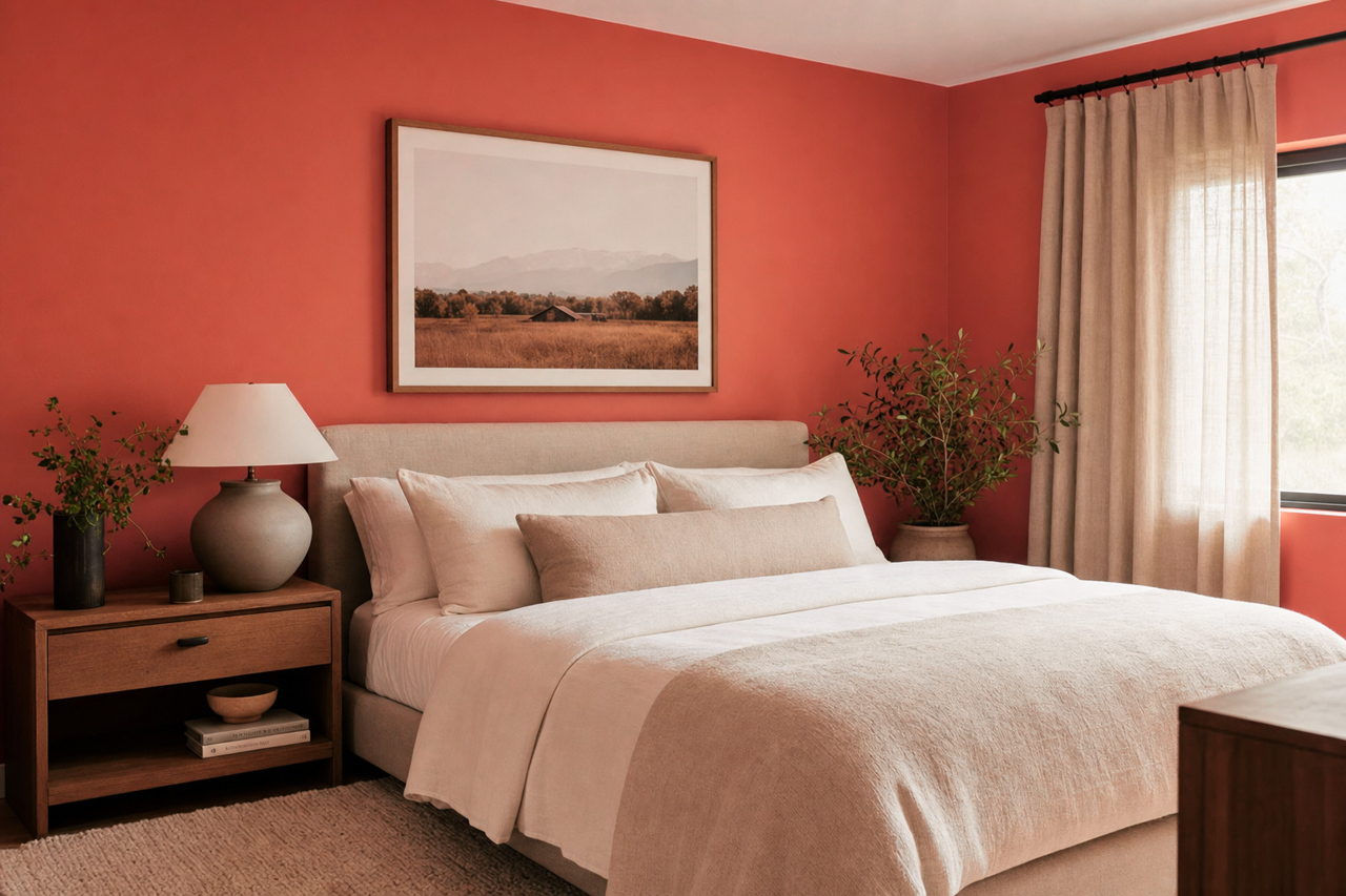 Quite Coral by Sherwin-Williams on interiors