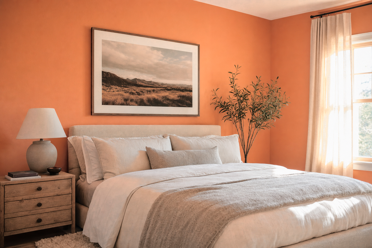 Sunset by Sherwin-Williams on interiors
