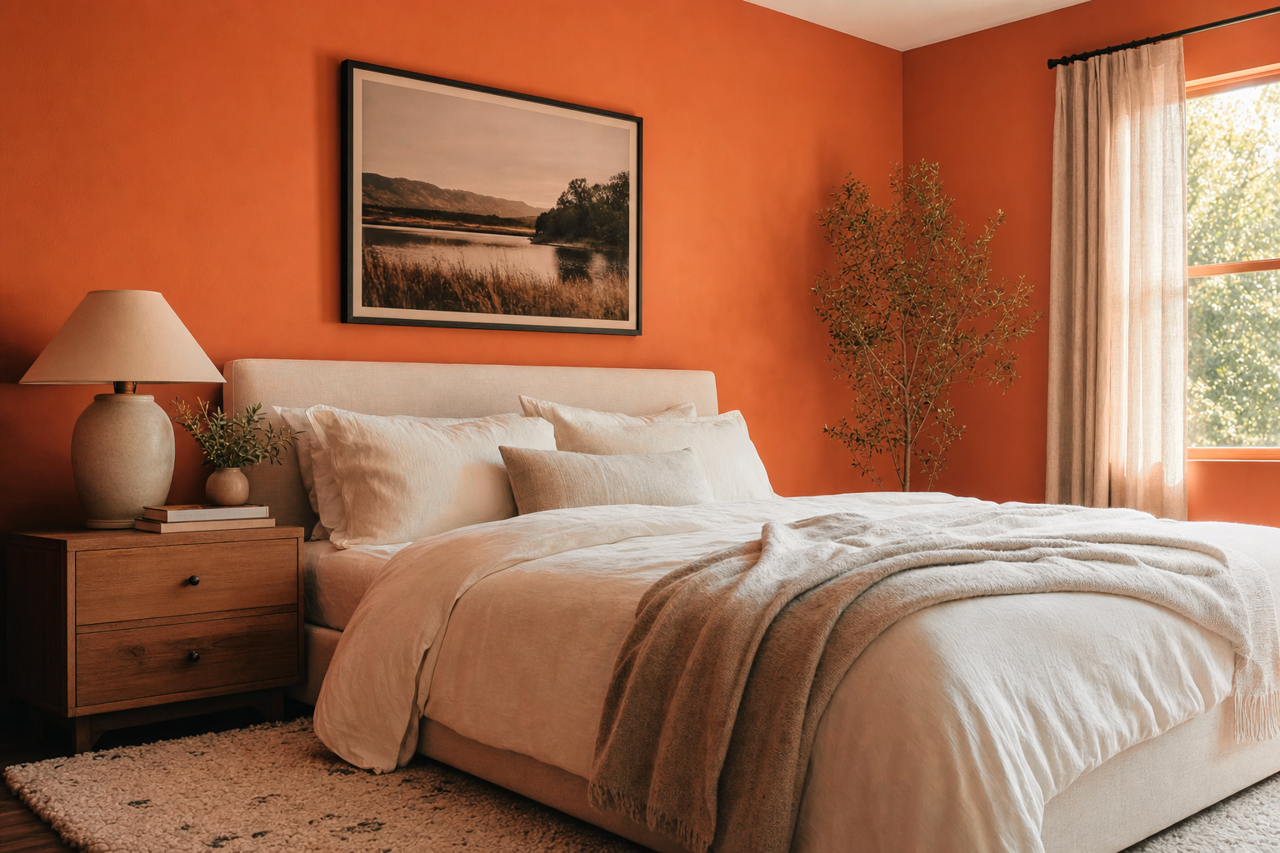 Robust Orange by Sherwin-Williams on interiors