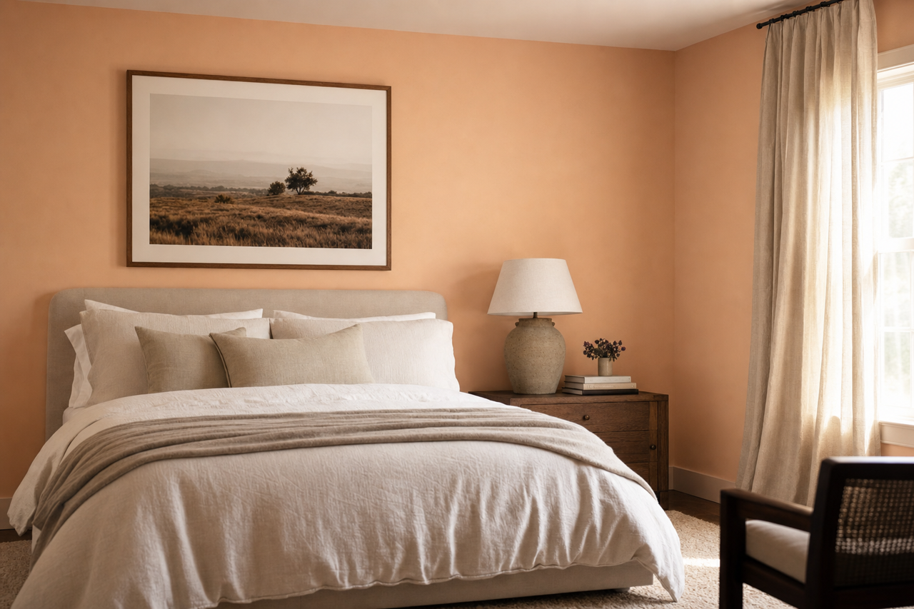 Naive Peach by Sherwin-Williams on interiors