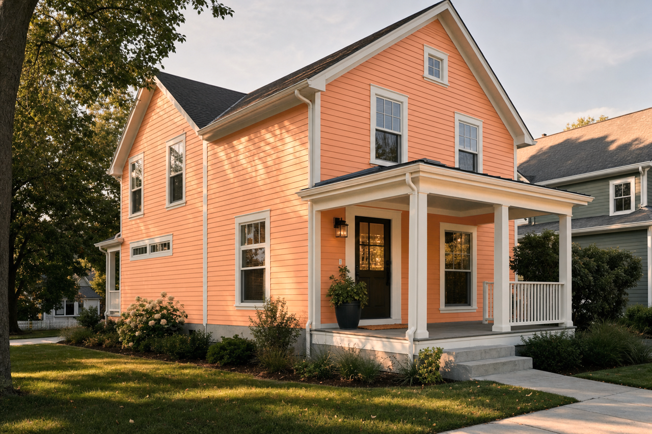 Inventive Orange by Sherwin-Williams on exterior
