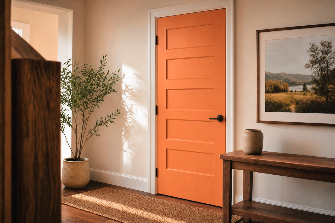 Copper Harbor by Sherwin-Williams on interior-doors