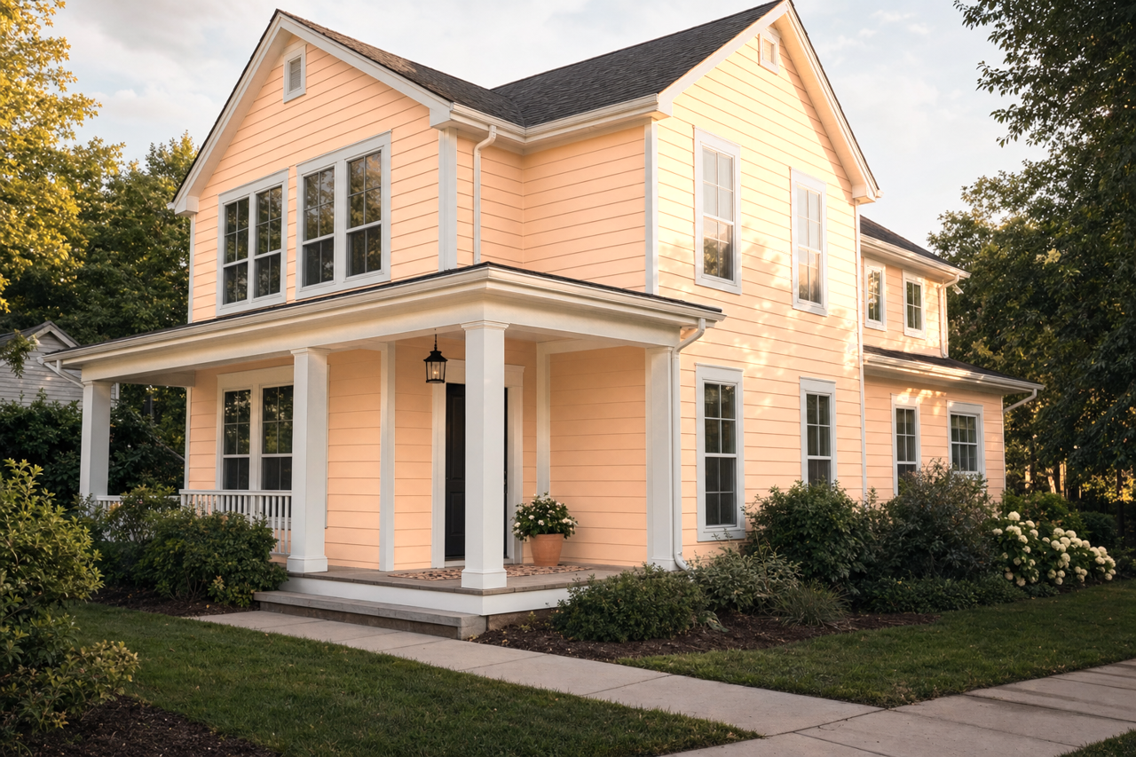 Avid Apricot by Sherwin-Williams on exterior