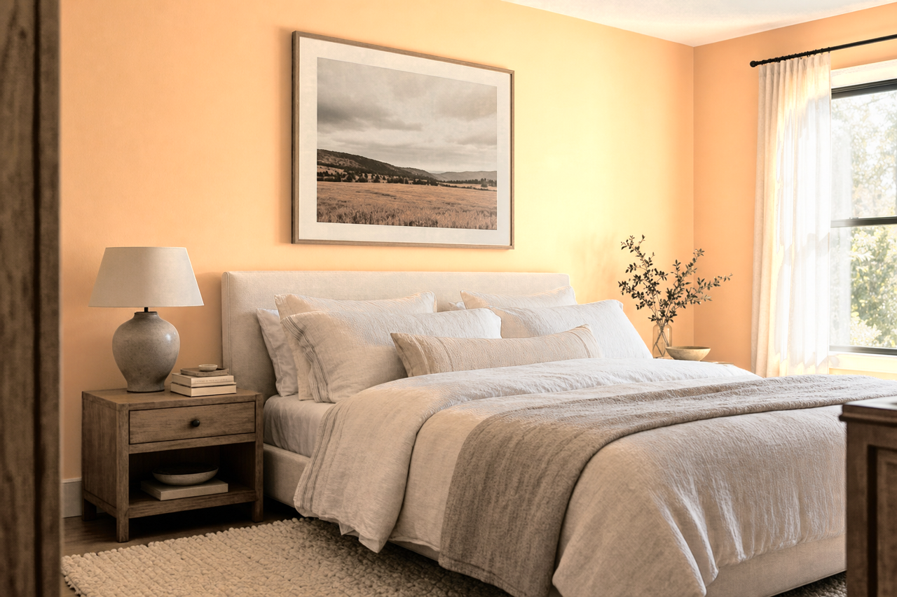 Avid Apricot by Sherwin-Williams on interiors