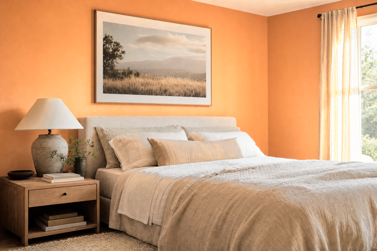 Tangerine by Sherwin-Williams on interiors