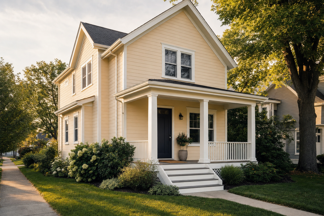 Champagne by Sherwin-Williams on exterior