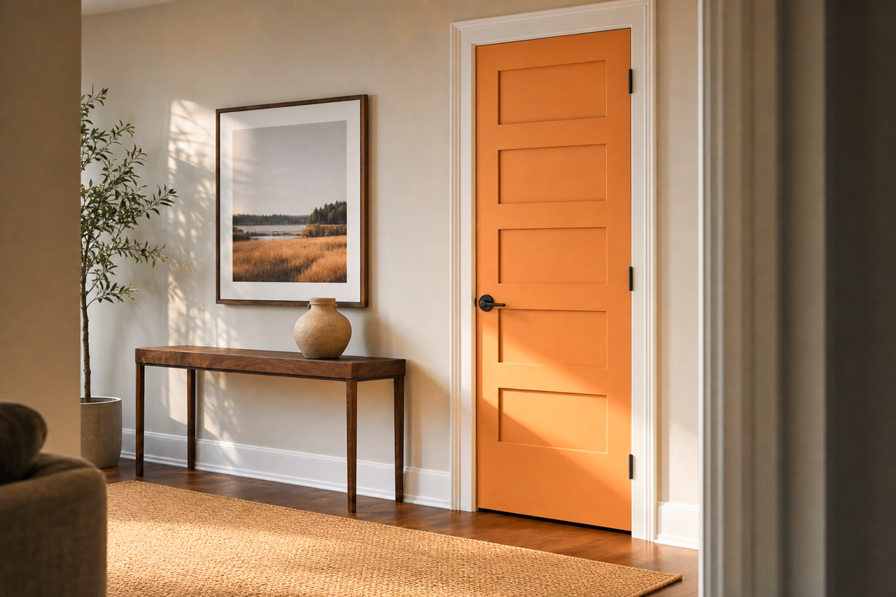 Serape by Sherwin-Williams on interior-doors