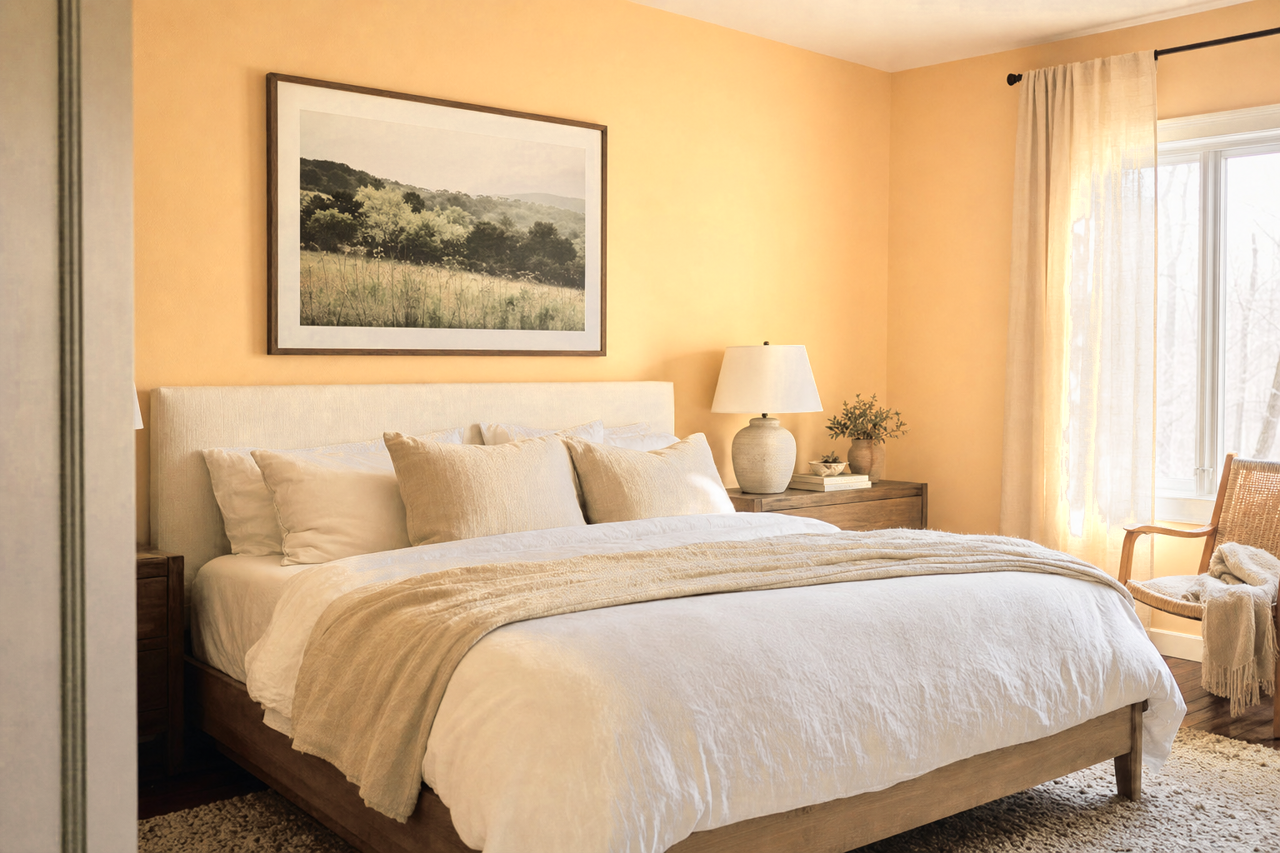 Honey Blush by Sherwin-Williams on interiors