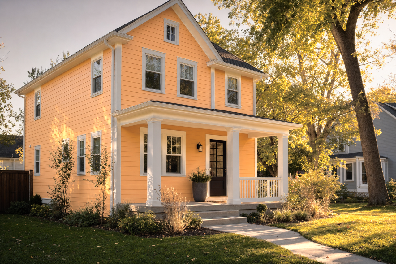 Papaya by Sherwin-Williams on exterior
