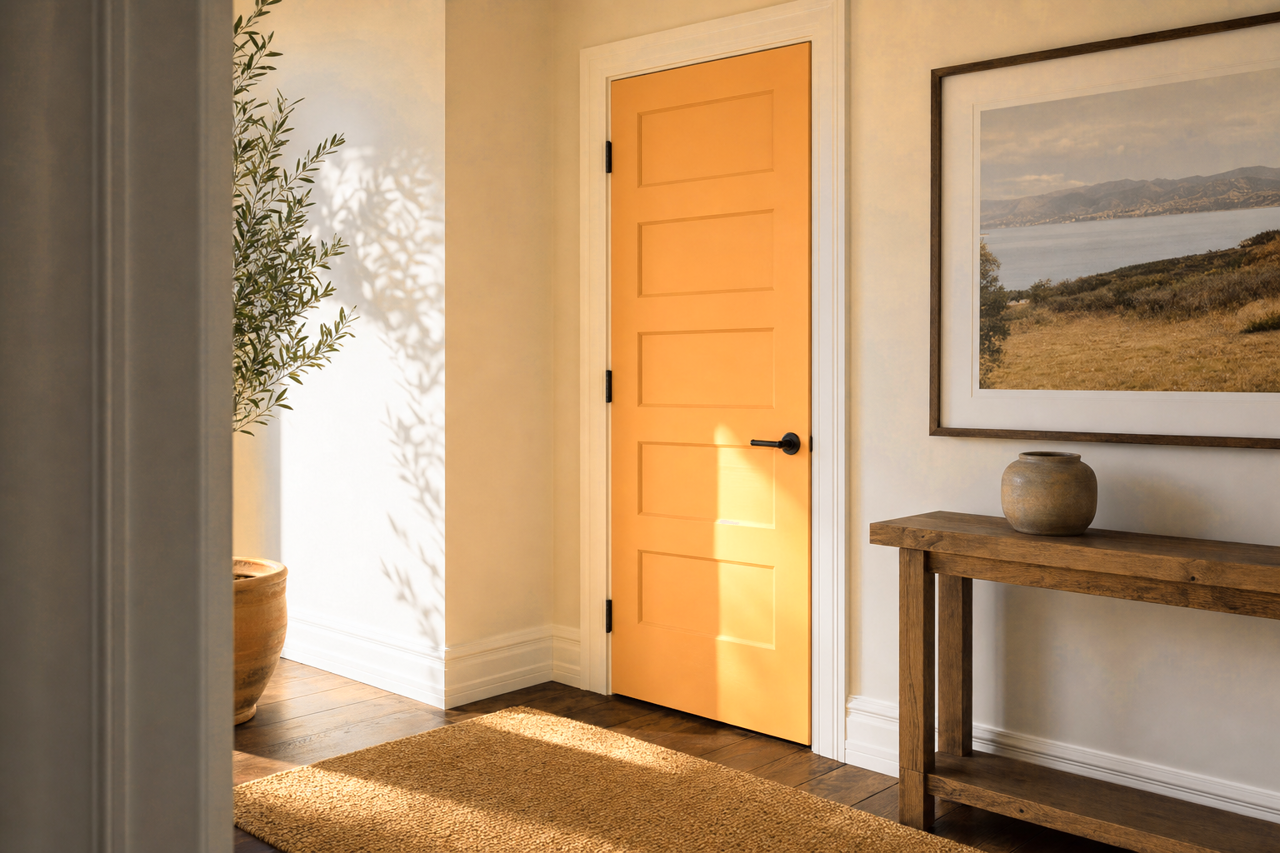 Summer Day by Sherwin-Williams on interior-doors