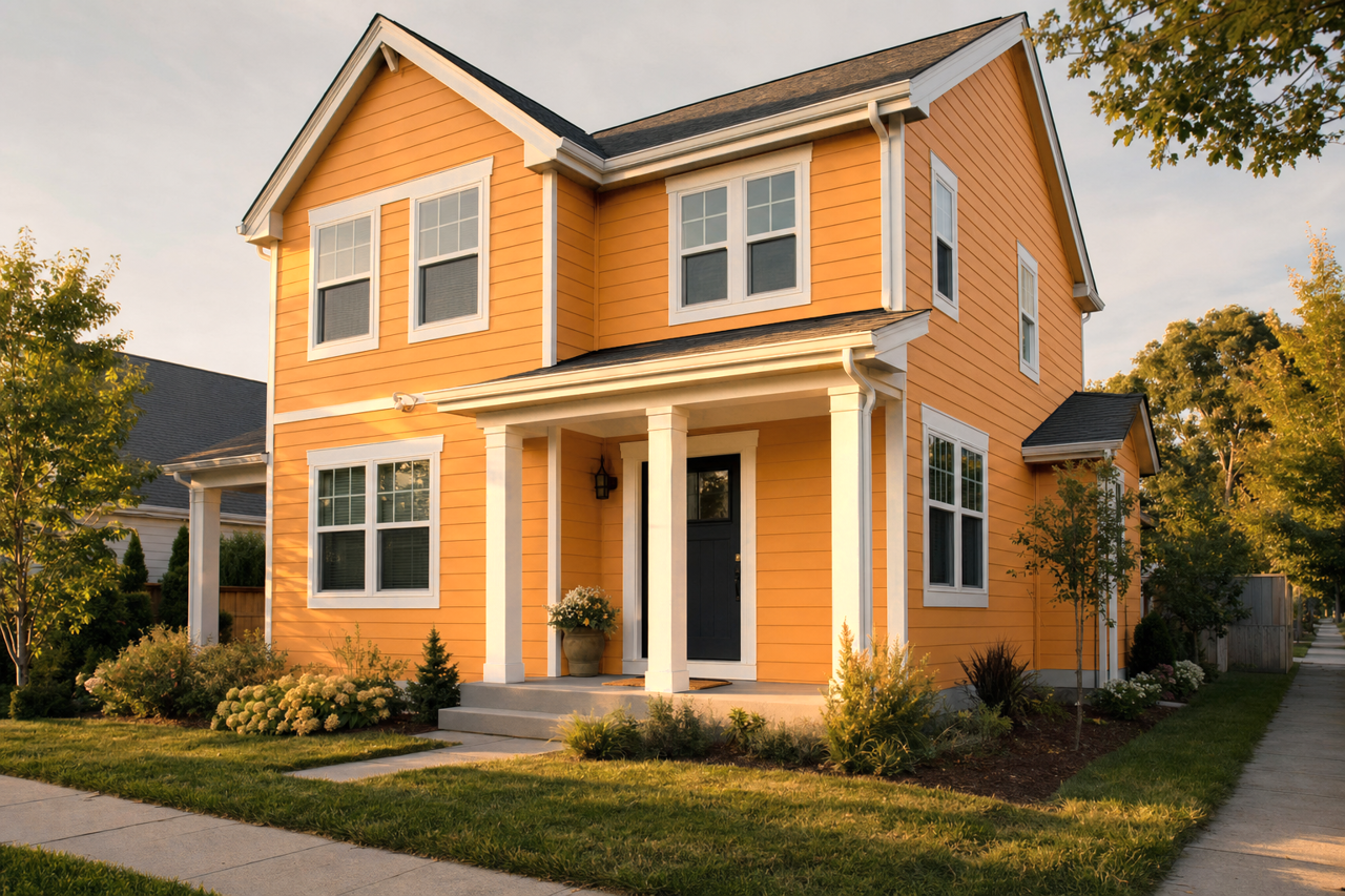 Saffron Thread by Sherwin-Williams on exterior