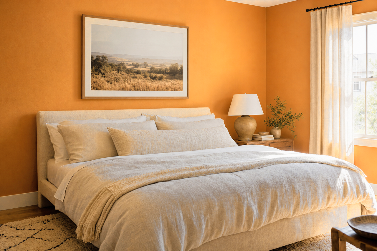 Saffron Thread by Sherwin-Williams on interiors