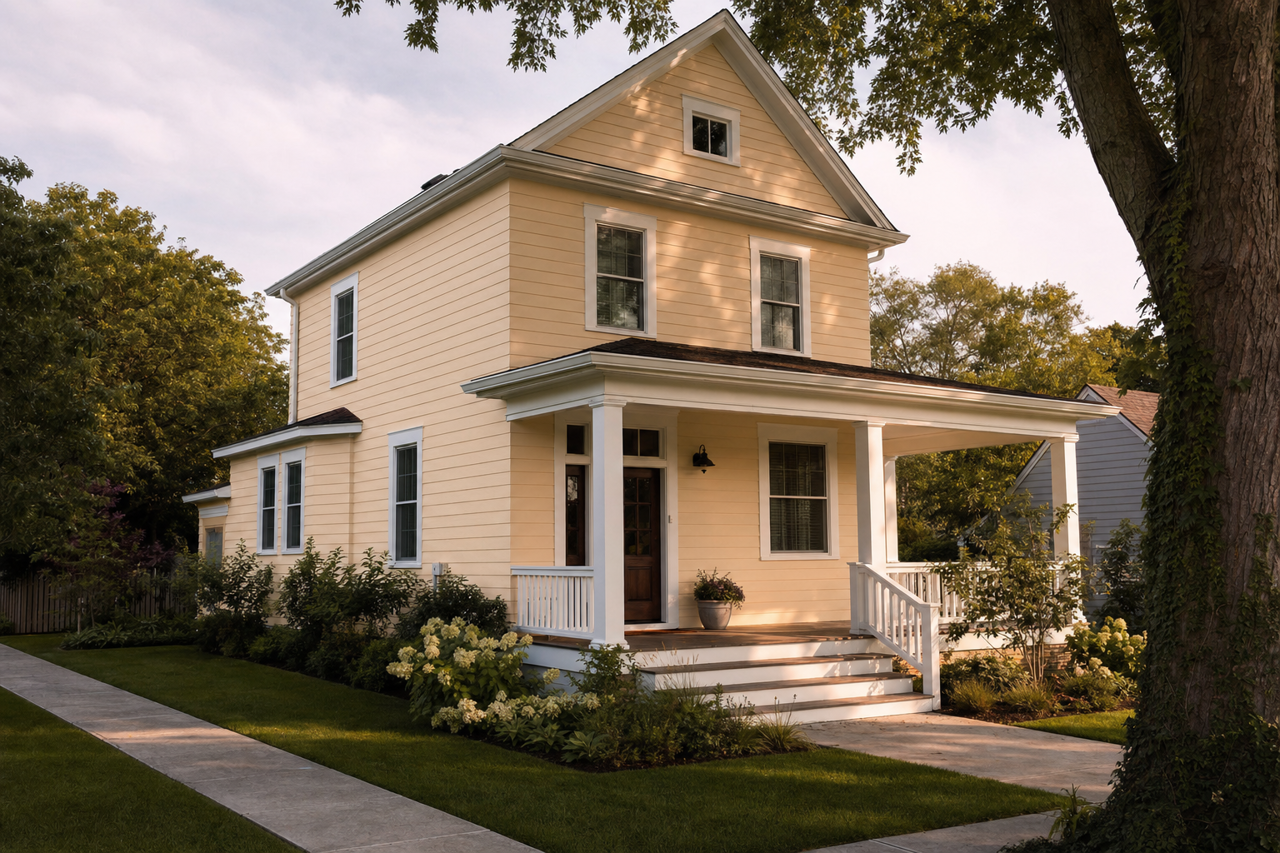 Gardenia by Sherwin-Williams on exterior
