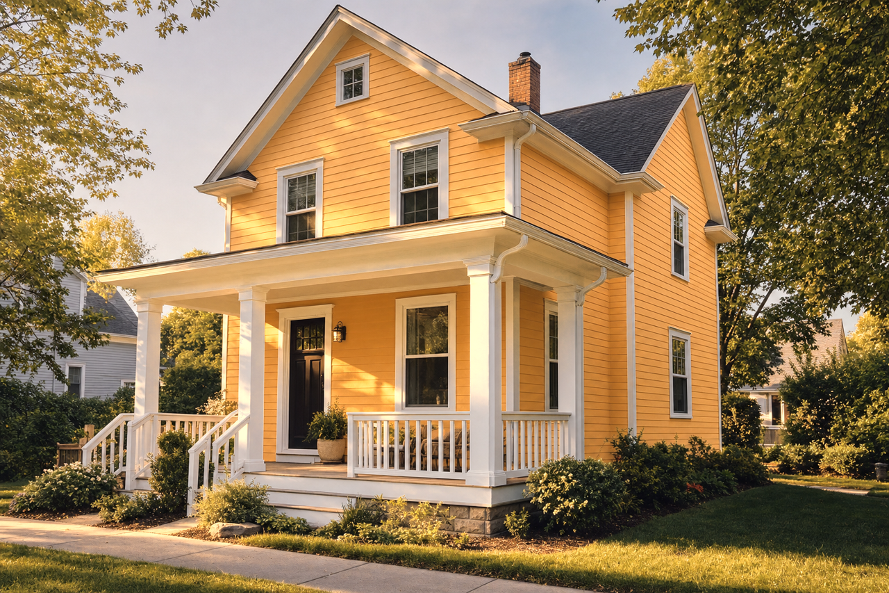 Yarrow by Sherwin-Williams on exterior