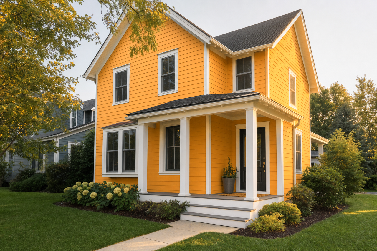 Gold Crest by Sherwin-Williams on exterior