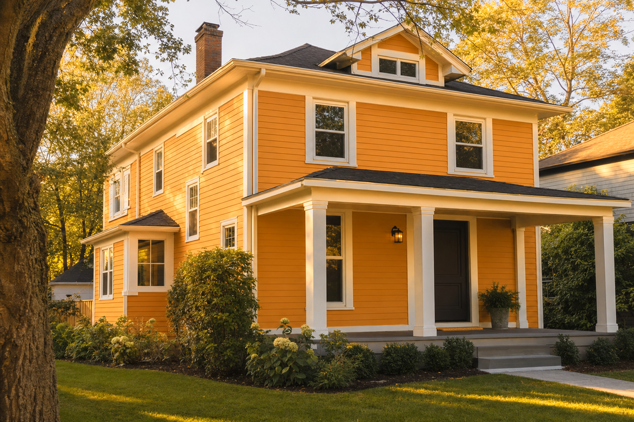 Curry by Sherwin-Williams on exterior