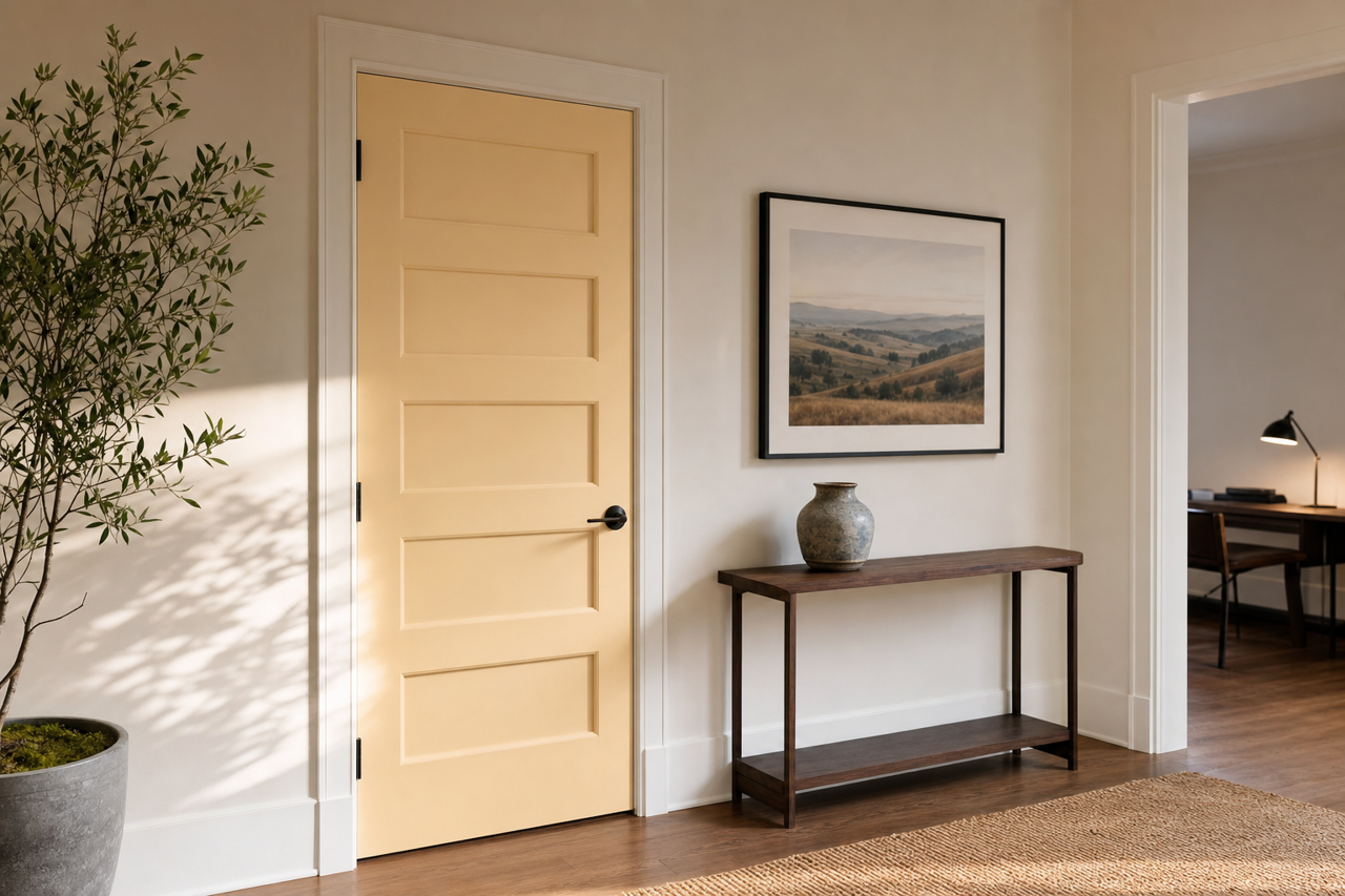 Morning Sun by Sherwin-Williams on interior-doors