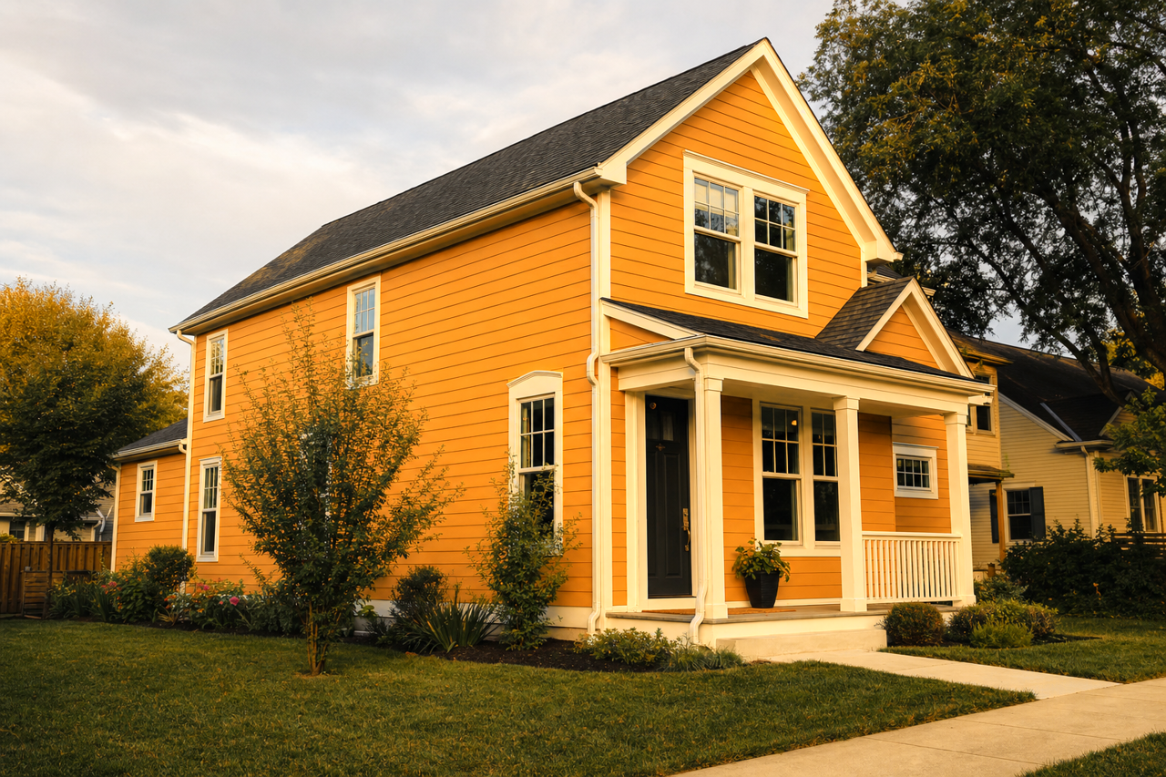 Sunflower by Sherwin-Williams on exterior
