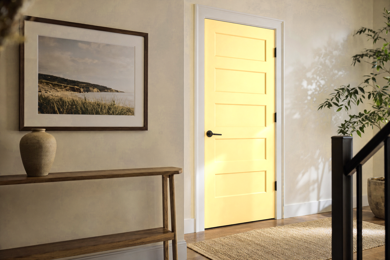 Butter Up by Sherwin-Williams on interior-doors