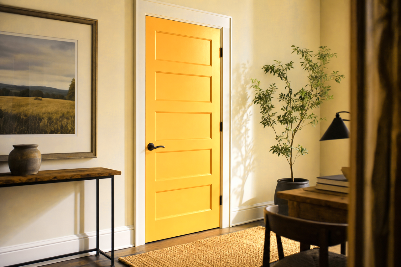 Bee by Sherwin-Williams on interior-doors