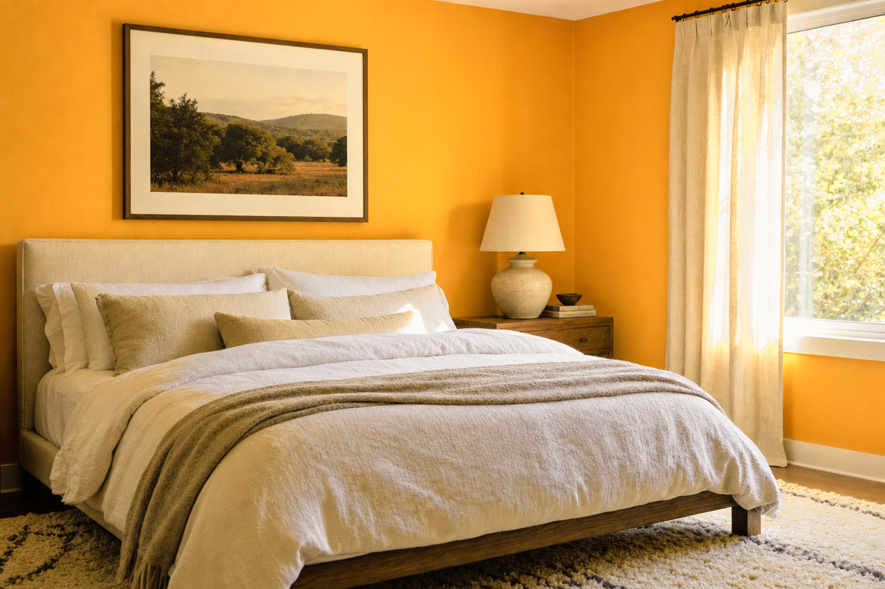 Brittlebush by Sherwin-Williams on interiors