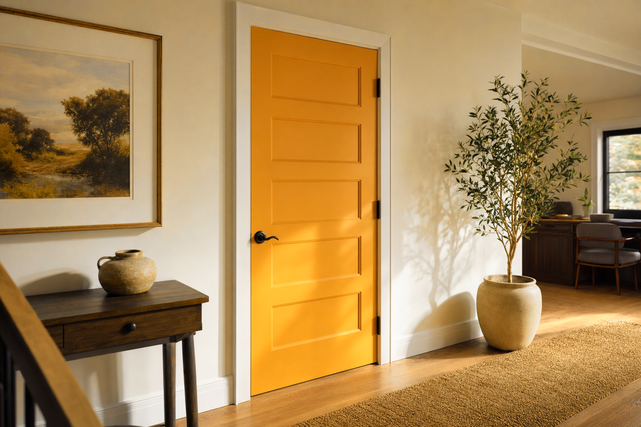 Trinket by Sherwin-Williams on interior-doors