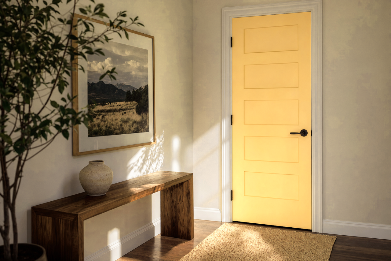 Solaria by Sherwin-Williams on interior-doors