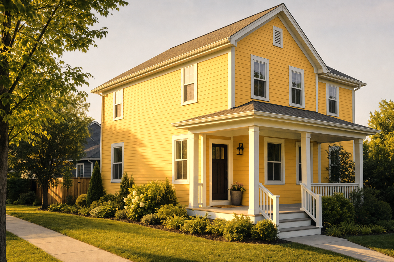 Gambol Gold by Sherwin-Williams on exterior