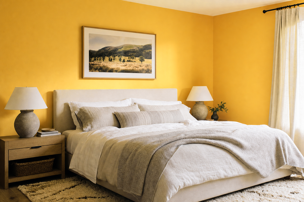Gambol Gold by Sherwin-Williams on interiors