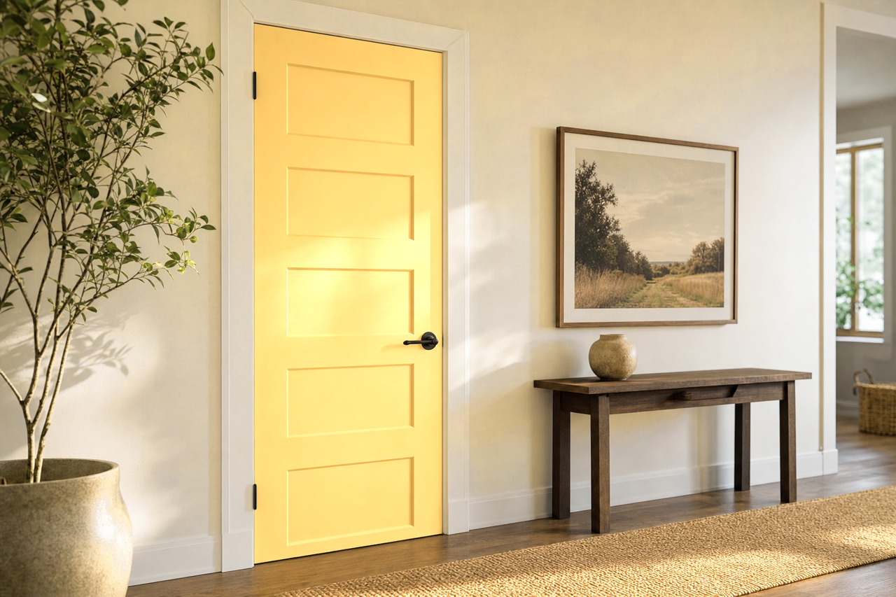 Midday by Sherwin-Williams on interior-doors