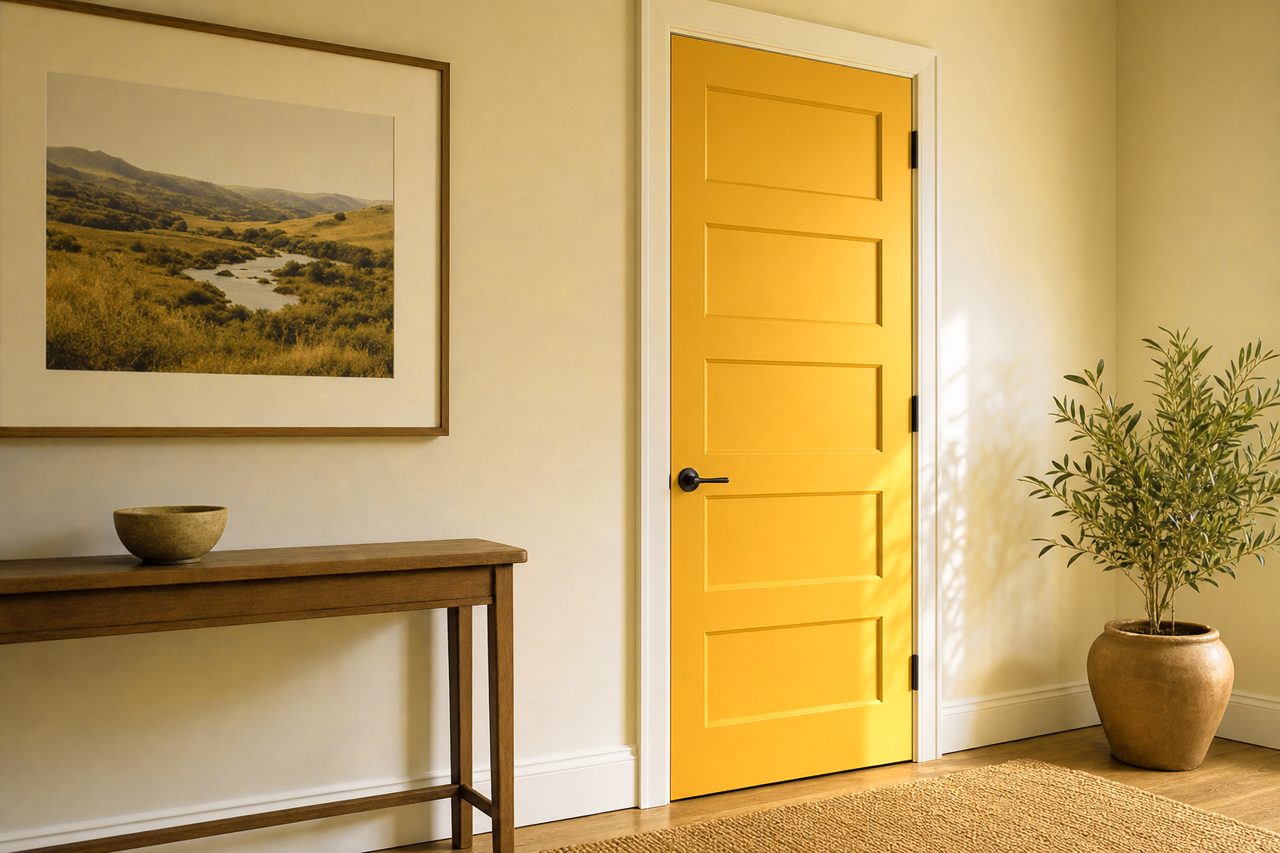 Nugget by Sherwin-Williams on interior-doors