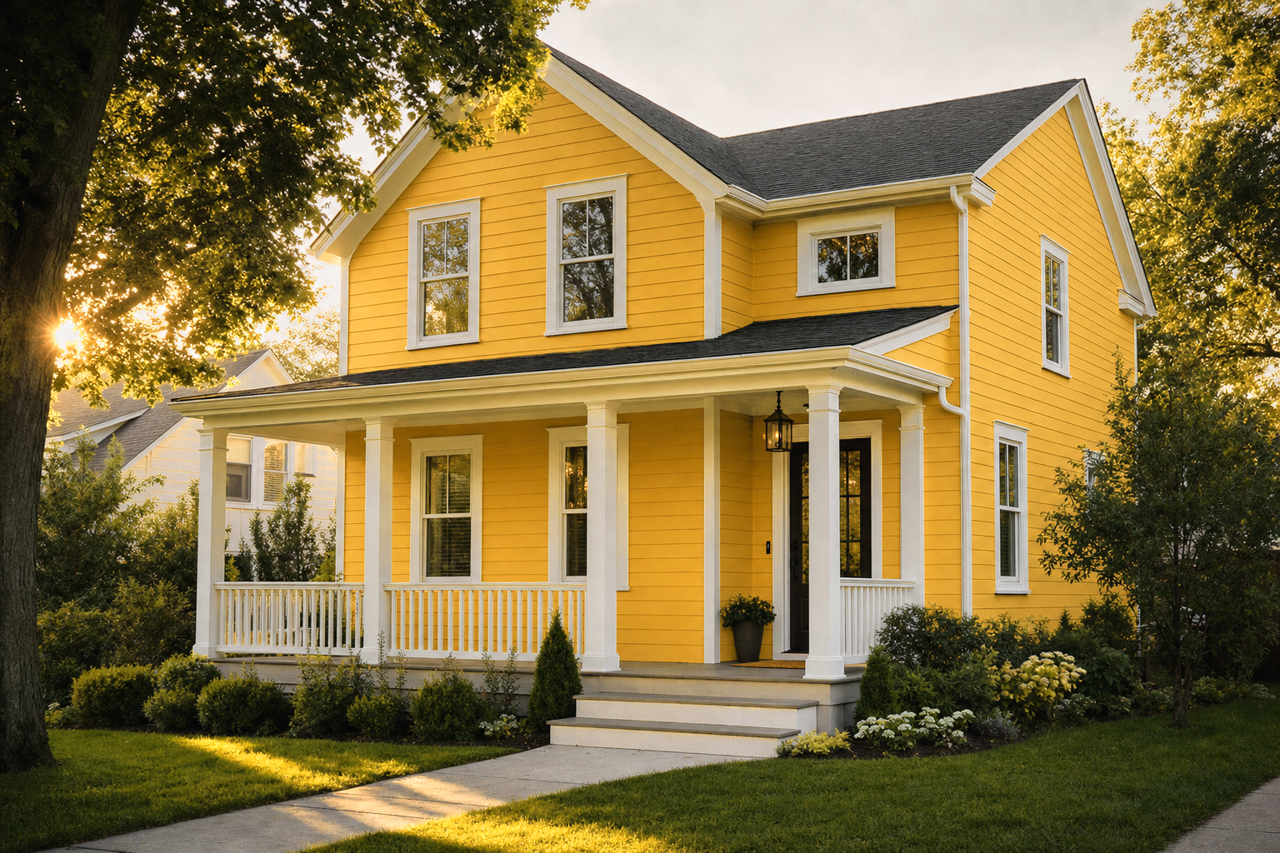 Kingdom Gold by Sherwin-Williams on exterior
