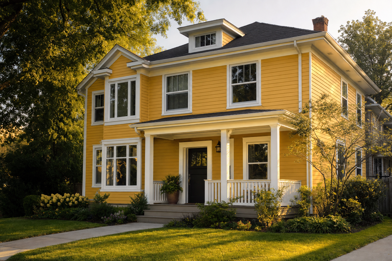 Crispy Gold by Sherwin-Williams on exterior