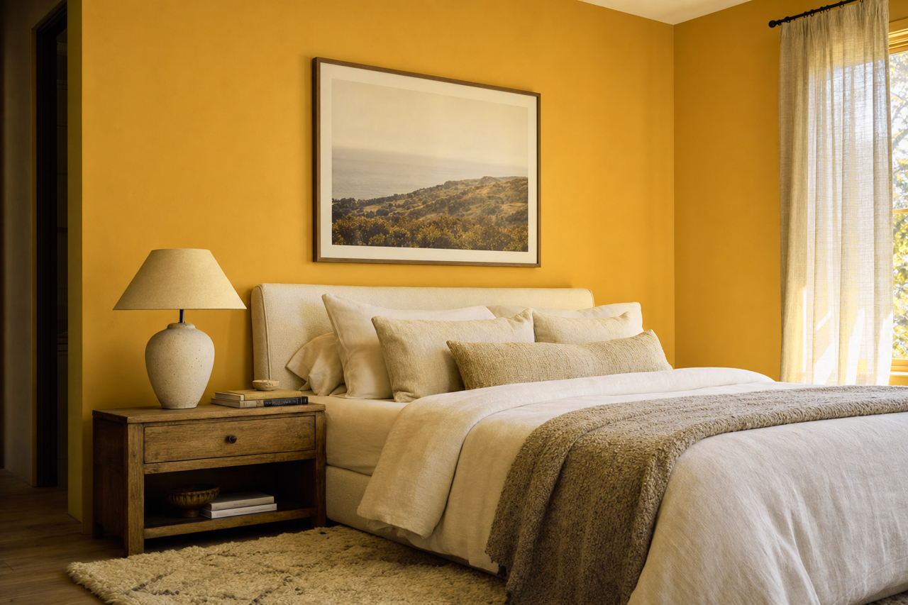 Crispy Gold by Sherwin-Williams on interiors