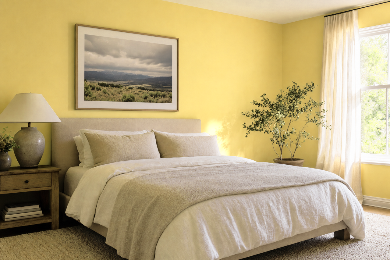 Lively Yellow by Sherwin-Williams on interiors
