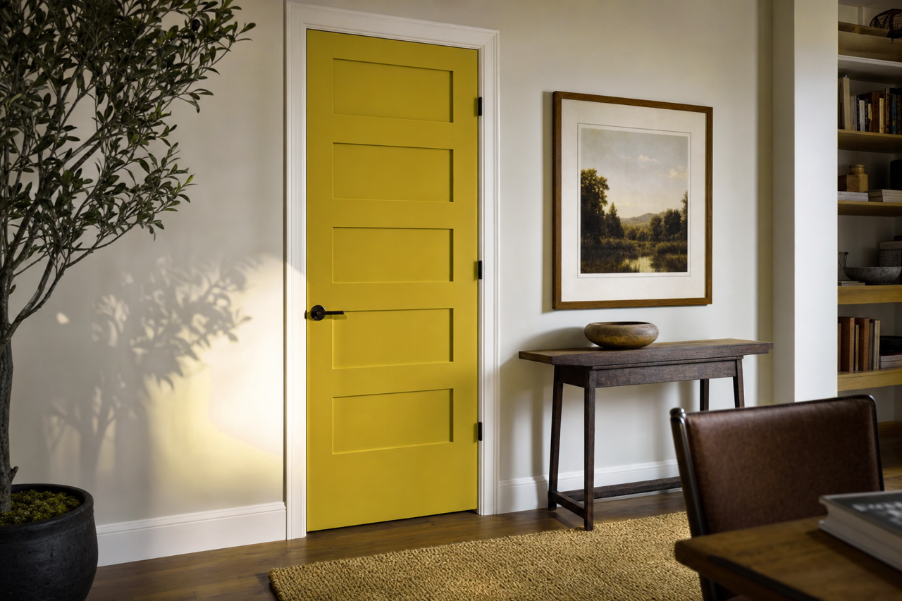 High Strung by Sherwin-Williams on interior-doors
