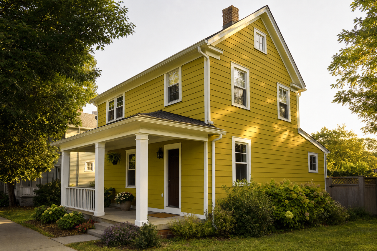 Offbeat Green by Sherwin-Williams on exterior