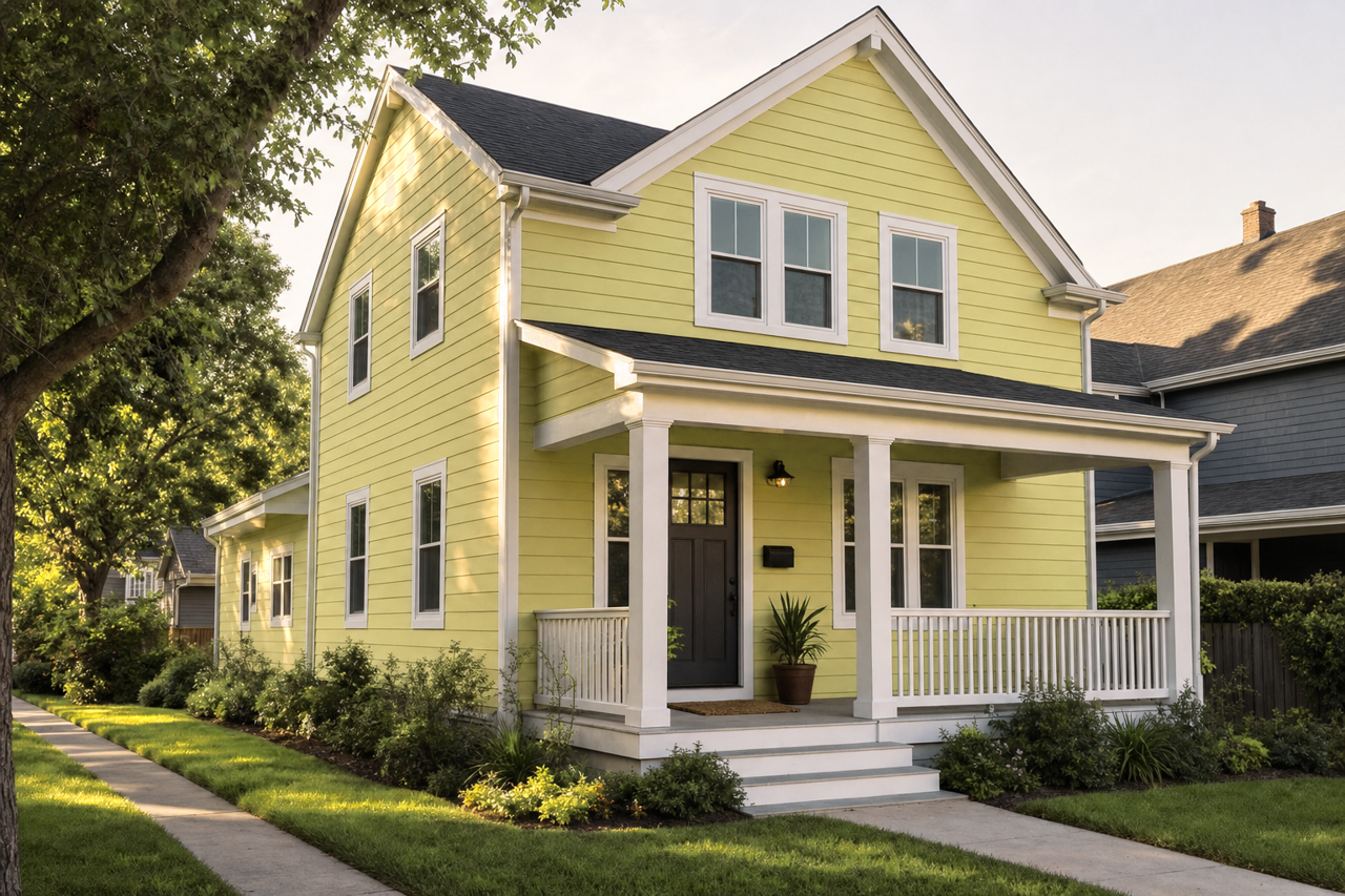 Mélange Green by Sherwin-Williams on exterior