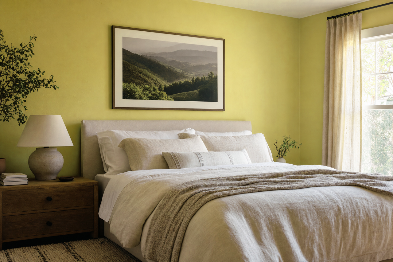 Mélange Green by Sherwin-Williams on interiors