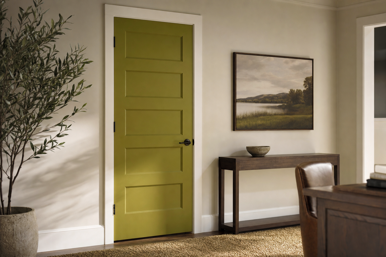 Verdant by Sherwin-Williams on interior-doors