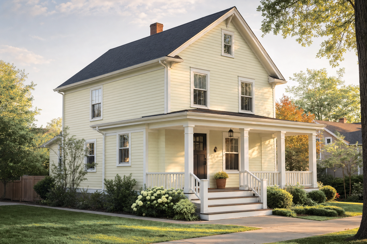 Lime Granita by Sherwin-Williams on exterior