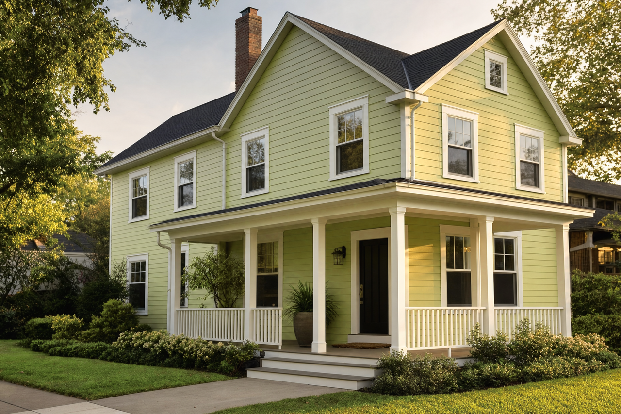 Lime Rickey by Sherwin-Williams on exterior