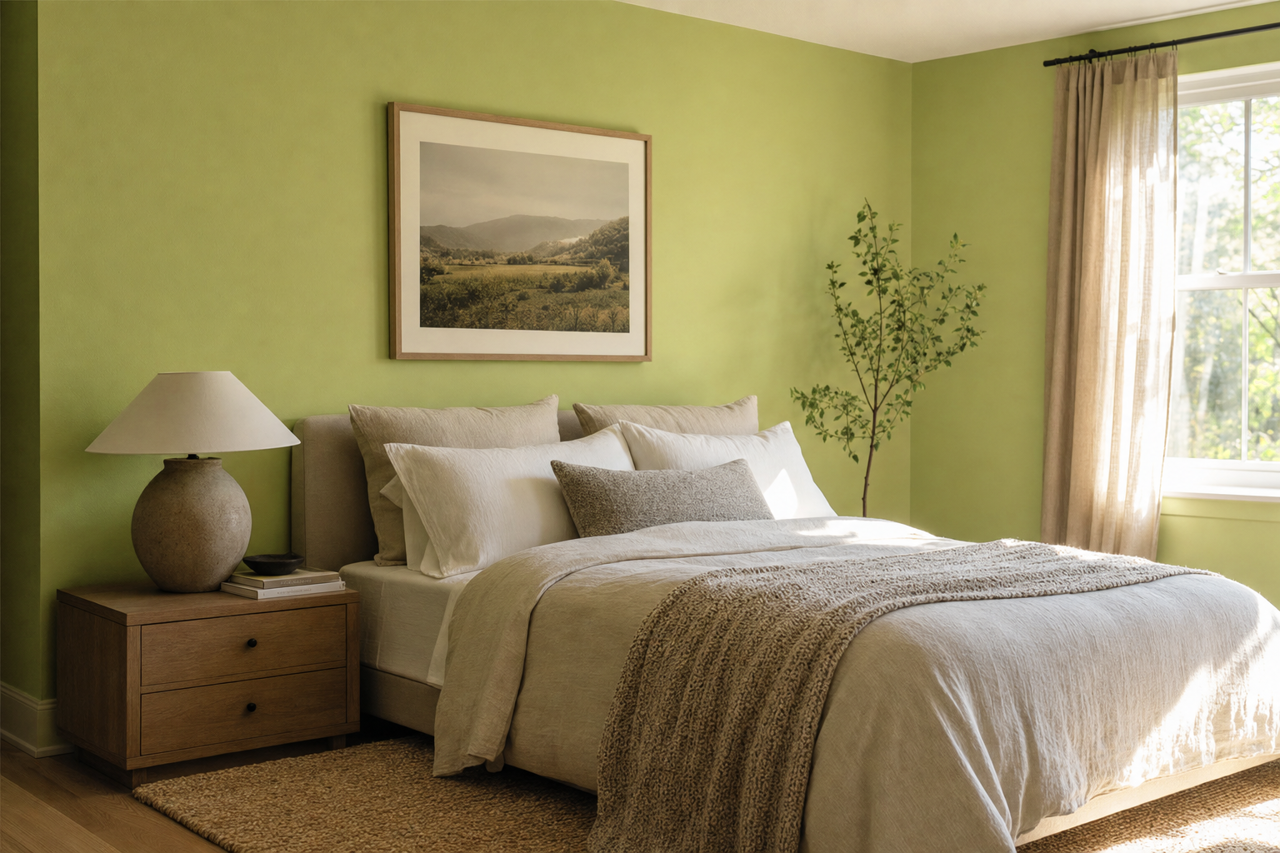 Lime Rickey by Sherwin-Williams on interiors