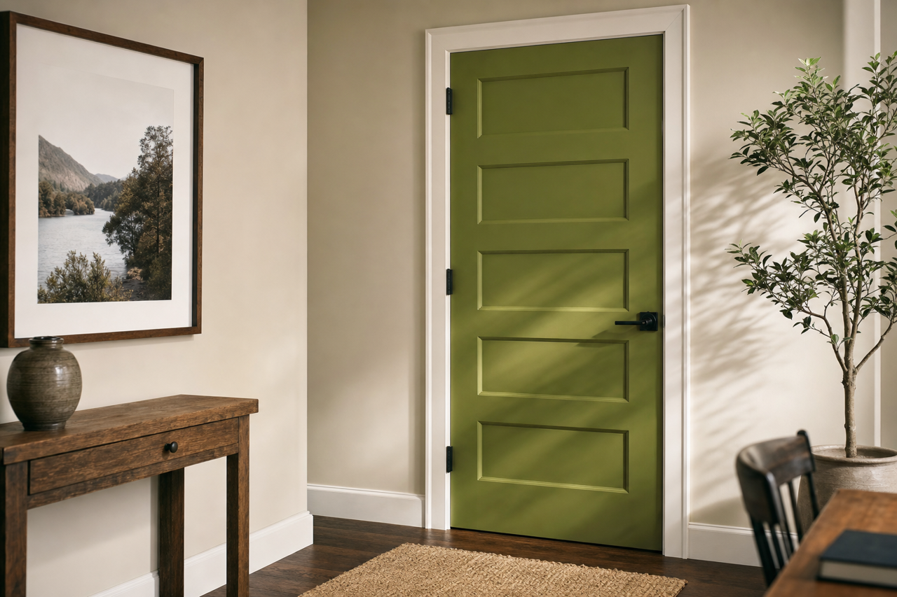 Paradise by Sherwin-Williams on interior-doors